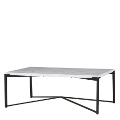 Wohnen Wohnzimmertisch mit Marmorplatte Weiß Grau - Ignacios