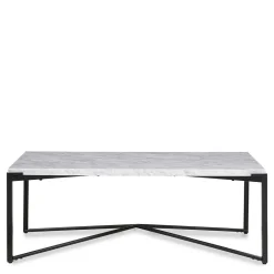 Wohnen Wohnzimmertisch mit Marmorplatte Weiß Grau - Ignacios