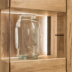 Wohnen Vitrinen|Wohnzimmer-Vitrinen*Wohnzimmervitrine aus geöltem Massivholz - Slaraduva