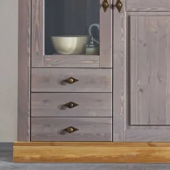 Wohnen Esszimmer-Vitrinen*Wohnzimmervitrine Cempino in Grau