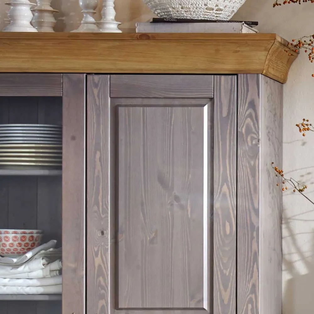 Wohnen Esszimmer-Vitrinen*Wohnzimmervitrine Cempino in Grau