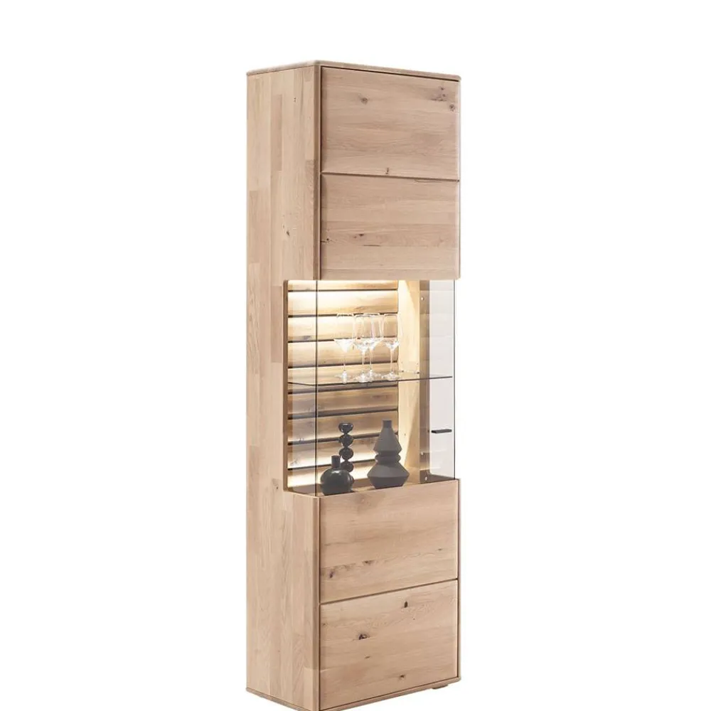 Wohnen Wohnzimmervitrine in Asteiche Hell - Azzurian