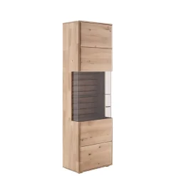 Wohnen Wohnzimmervitrine in Asteiche Hell - Azzurian