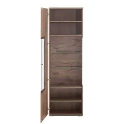 Wohnen Wohnzimmervitrine in Wildeiche Holzoptik - Comrinaca