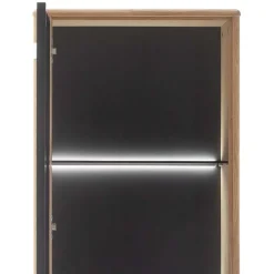 Wohnen Wohnzimmervitrine in Wildeiche & Anthrazit - Flacona