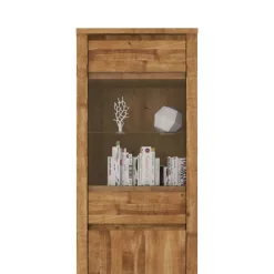 Wohnen Esszimmer-Vitrinen*Wohnzimmervitrine Nadalia aus Wildeiche Massivholz