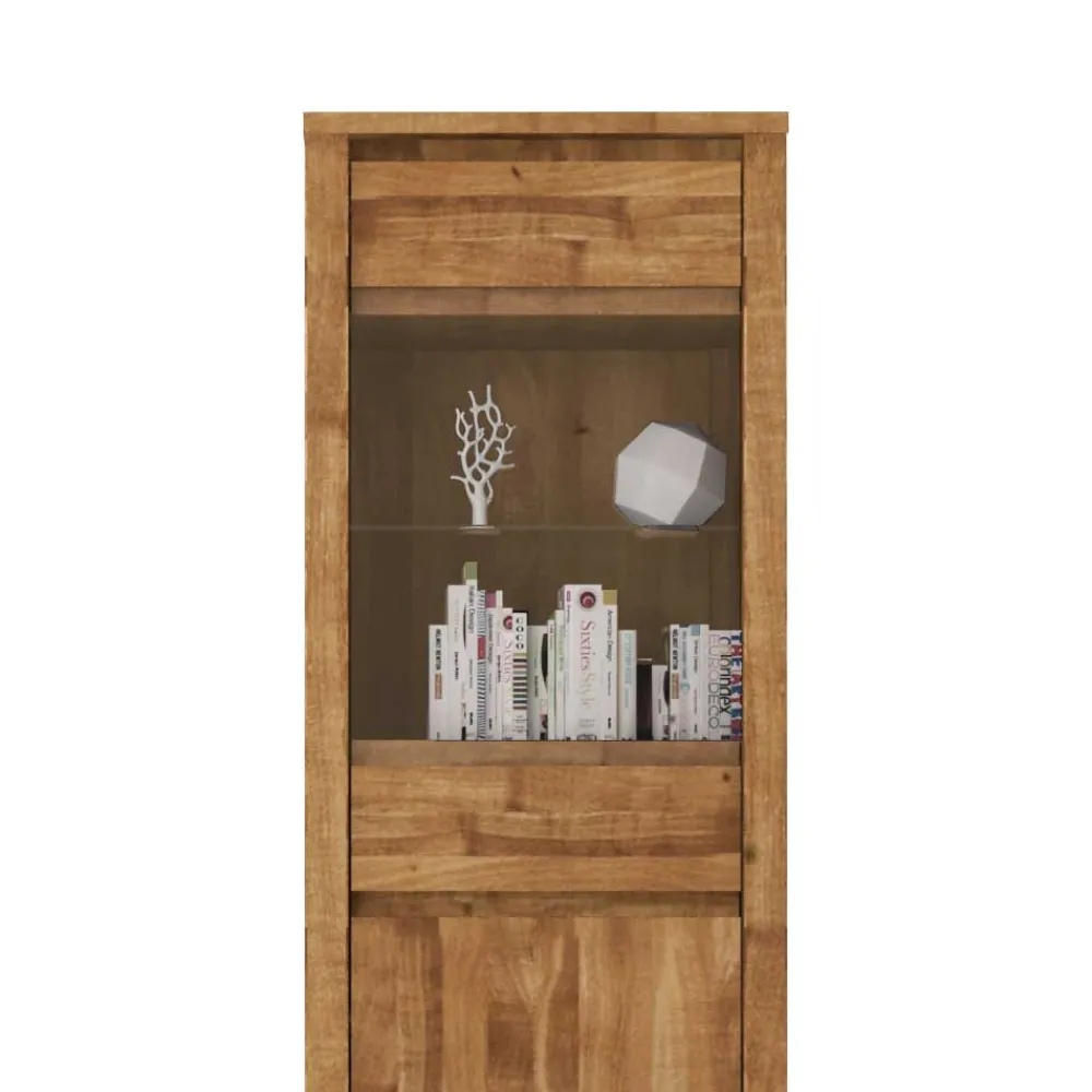 Wohnen Esszimmer-Vitrinen*Wohnzimmervitrine Nadalia aus Wildeiche Massivholz