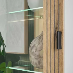 Wohnen Wohnzimmer-Vitrinenschrank zweifarbig - Nenaloro