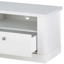 Wohnen Wohnzimmerwohnwand in weißer Holzoptik Pinie - Liancos (vierteilig)