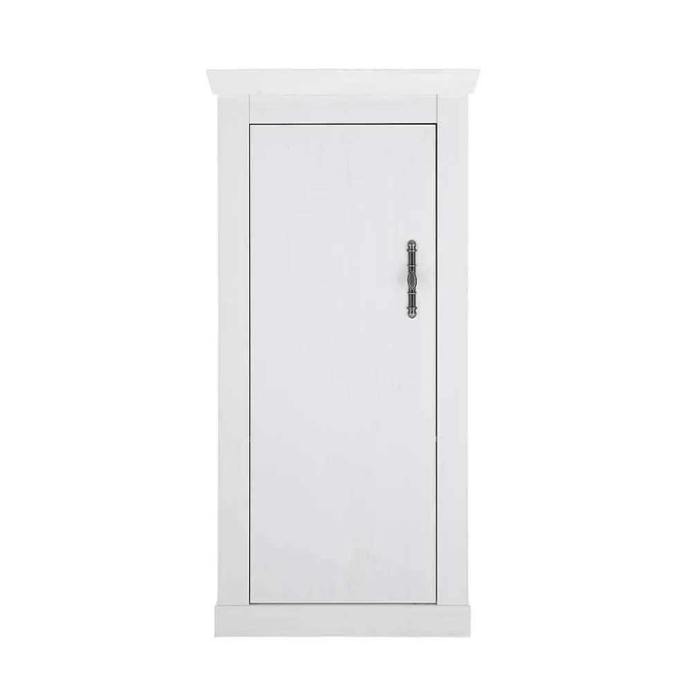 Wohnen Wohnzimmerwohnwand in weißer Holzoptik Pinie - Liancos (vierteilig)