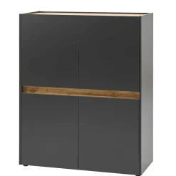 Wohnen Wohnzimmer-Wohnwand Möbelset - Ahilav (dreiteilig)