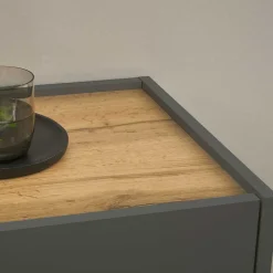 Wohnen Wohnzimmer-Wohnwand Möbelset - Ahilav (dreiteilig)