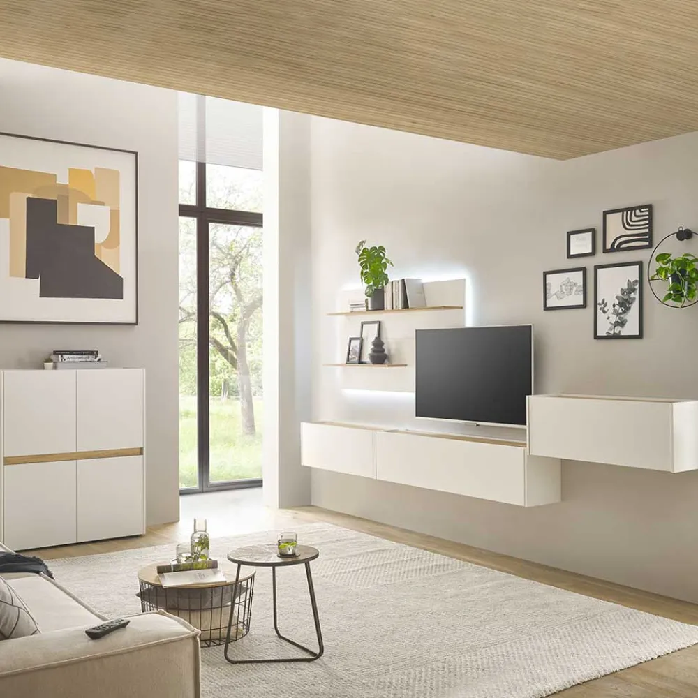 Wohnen Wohnzimmerschränke|Wohnwände*Wohnzimmeschränke & Regal Set - Nonessia (fünfteilig)