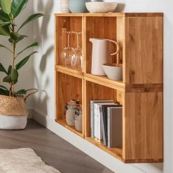 Wohnen Würfel Regal aus Massivholz geölt - Iljona