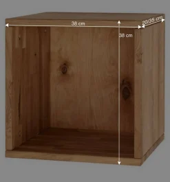 Wohnen Würfel Regal aus Massivholz geölt - Iljona