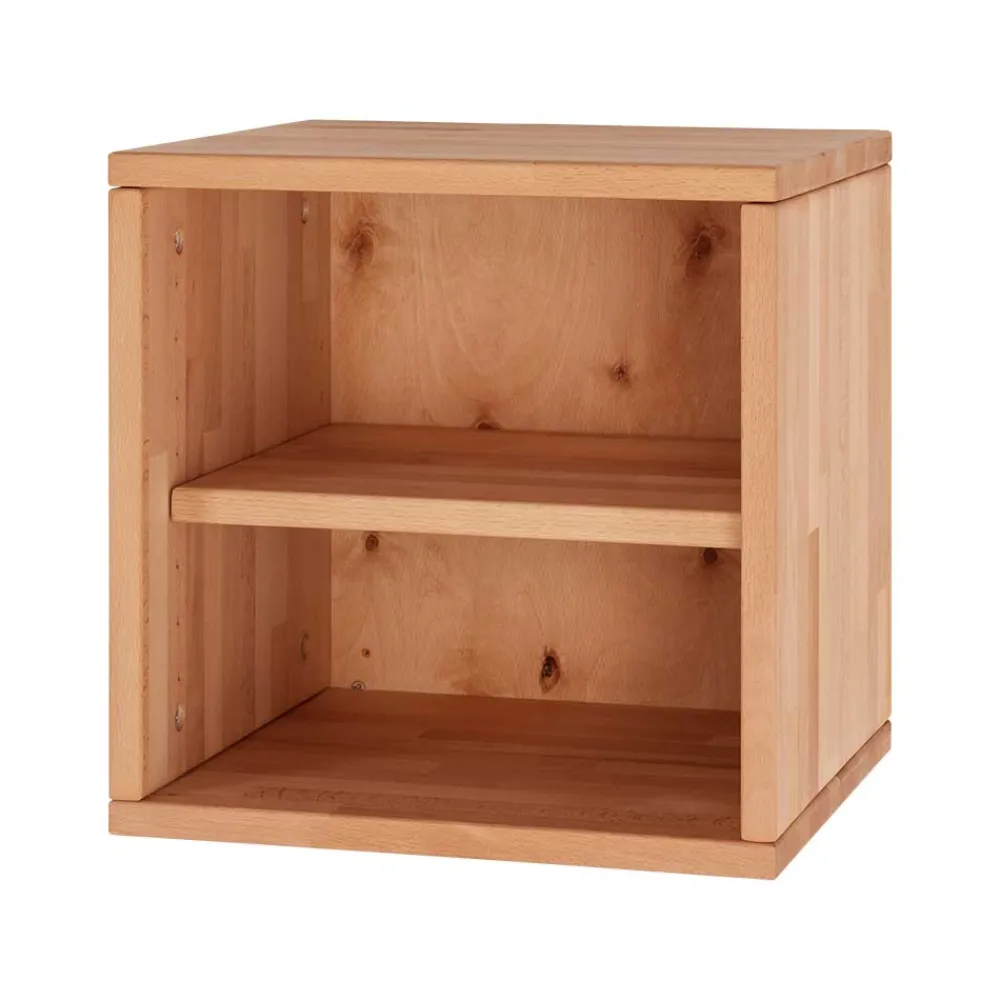 Wohnen Massivholzmöbel|Esszimmerregale*Würfel Regal mit 2 Fächern 38x38 cm - Gabela