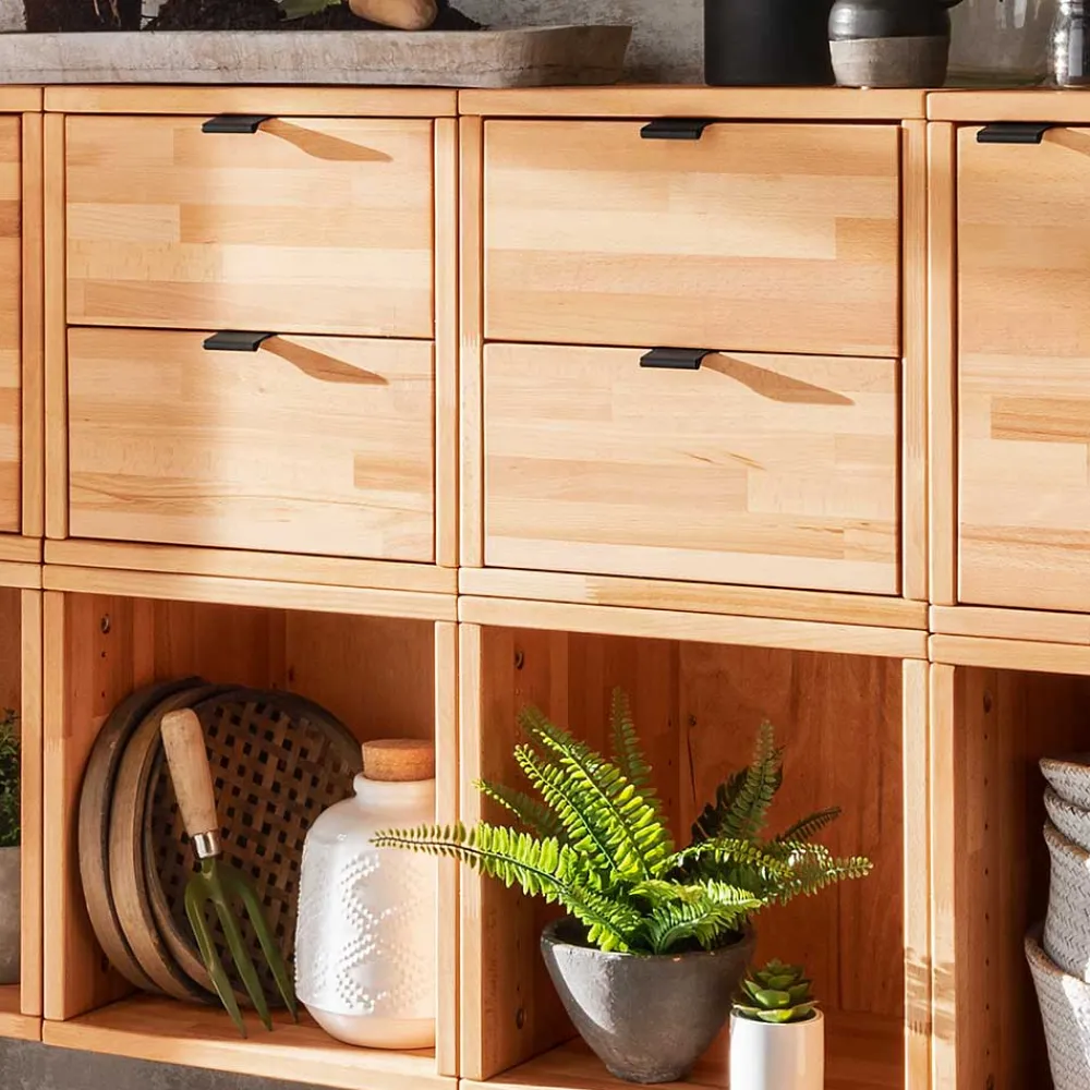 Wohnen Wohnwände|Wohnwand*Würfelregale Kombination aus Kernbuche - Gabela (zwölfteilig)