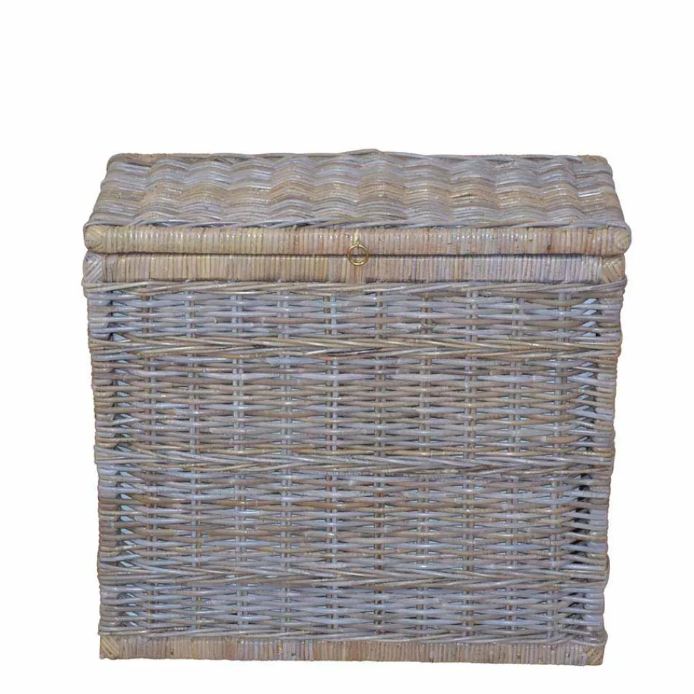 Wohnen Rattanmöbel*Wäschesammler Podian in Grau