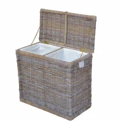 Wohnen Rattanmöbel*Wäschesammler Podian in Grau