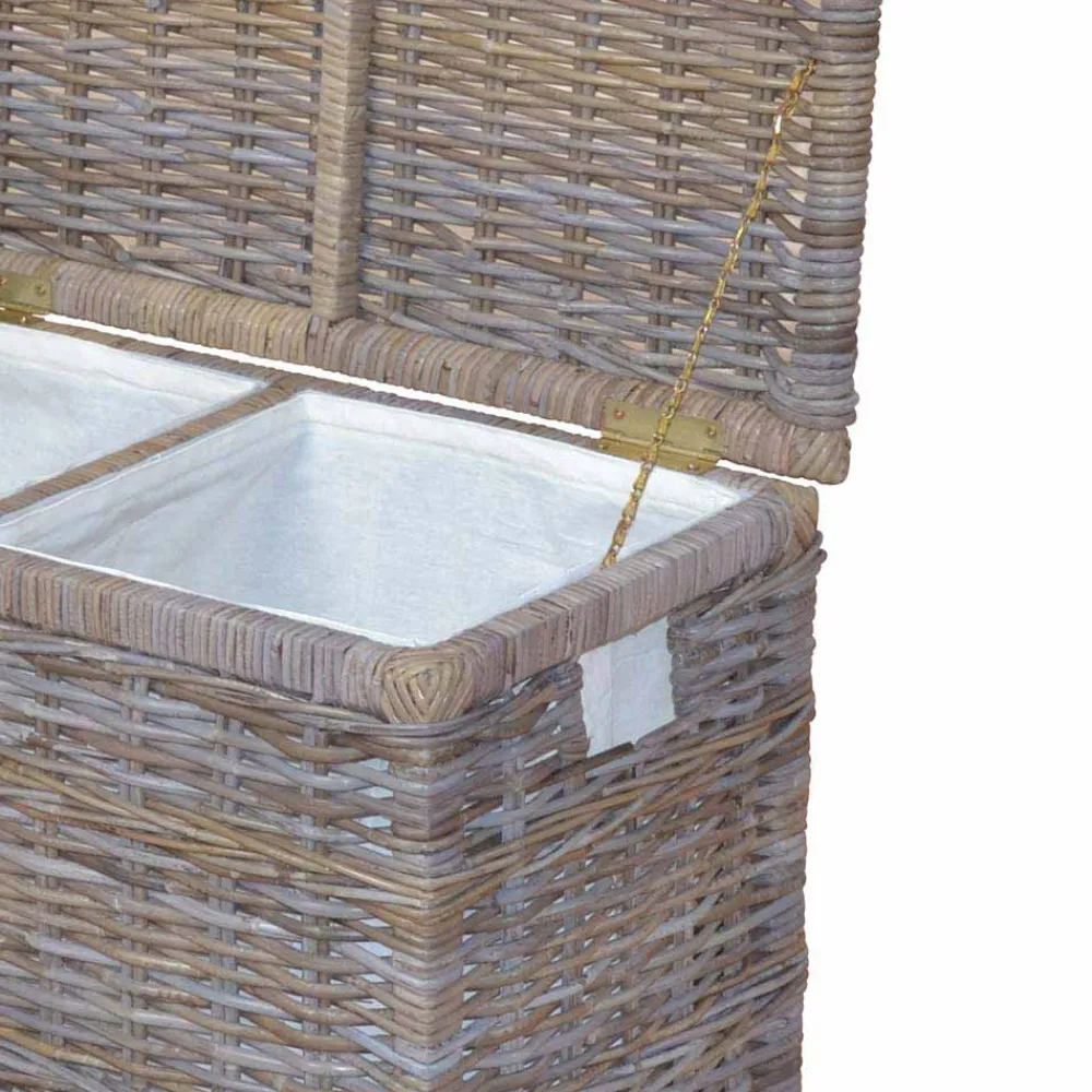 Wohnen Rattanmöbel*Wäschesammler Podian in Grau