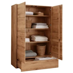 Wohnen Wäscheschrank aus Wildeiche Massivholz - Feanor