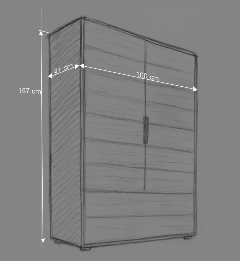 Wohnen Wäscheschrank aus Wildeiche Massivholz - Feanor