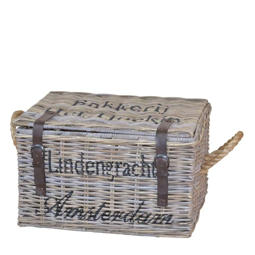 Wohnen Graue Möbel|Rattanmöbel*Wäschetruhe Podian aus Rattan