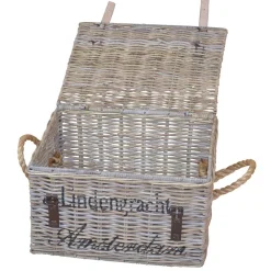 Wohnen Graue Möbel|Rattanmöbel*Wäschetruhe Podian aus Rattan