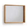 Wohnen 80x65 Badezimmerspiegel mit Teak Holz - Tiranny