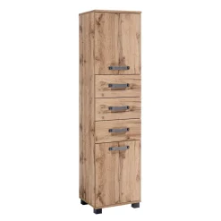 Wohnen Schränke*40x164 Badschrank mit 3 Schubladen - Iskro