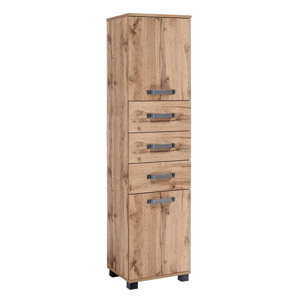 Wohnen Schränke*40x164 Badschrank mit 3 Schubladen - Iskro