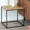 Wohnen 45x45 Beistelltisch in Eiche & Schwarz - Mercadeo