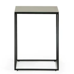 Wohnen 45x30 Beistelltisch mit Keramikplatte in Braun - Opium