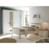Wohnen 140x200 Bett & Nachtkommode & Schrank - Maggio (dreiteilig)