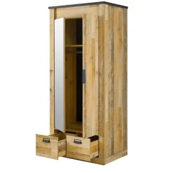 Wohnen 90x200 Bett & Nachttisch & Schrank - Naiavio (dreiteilig)