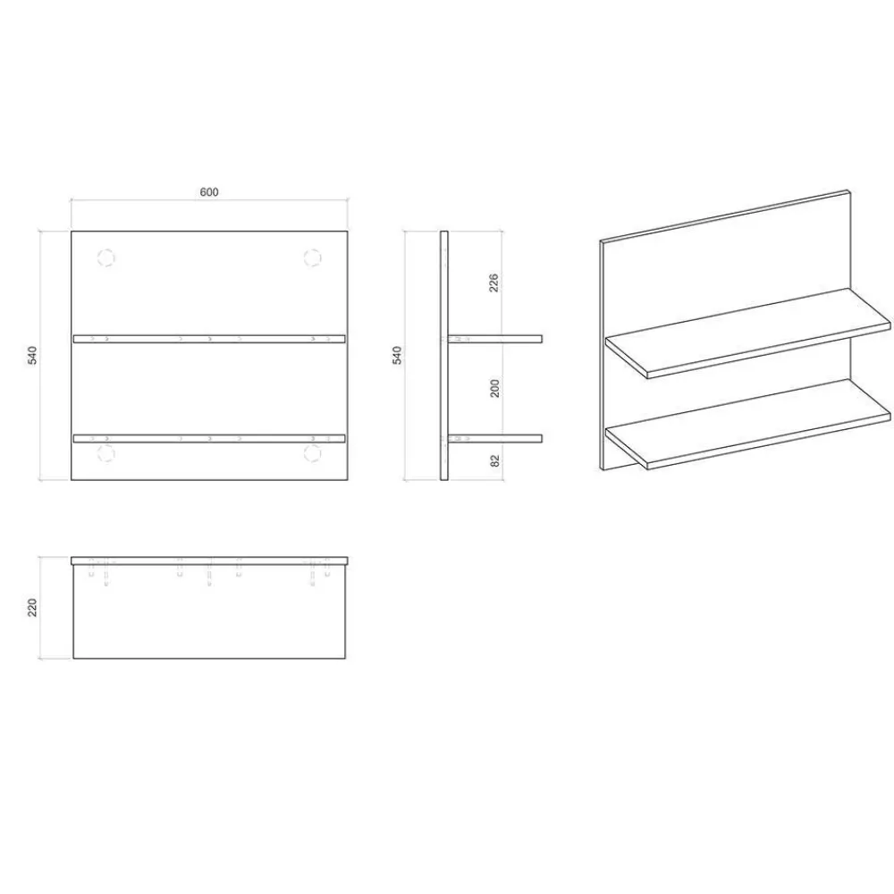 Wohnen Betten|Betten*140x200 Bett & Nachttisch Paneele - Naiavio (dreiteilig)