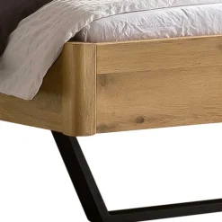Wohnen Graue Möbel|Naturholzmöbel*140x200 Bett aus Wildeiche mit Kufen - Maria