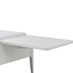 Wohnen 140x200 Bett in Weiß aus Buche & Kunstleder - Shian