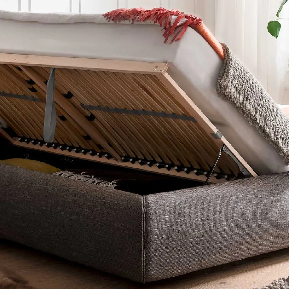 Wohnen 180x200 Bett mit Bettkasten & TTF Matratzen - Zebastio