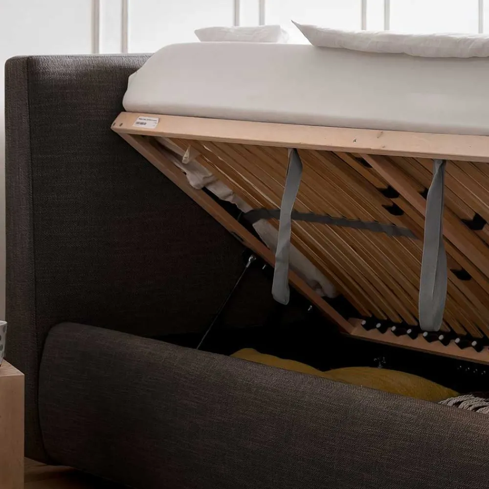 Wohnen 180x200 Bett mit Bettkasten & TTF Matratzen - Zebastio