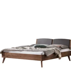 Wohnen Braune Möbel|Graue Möbel*140x200 Bettgestell in Nussbaum Braun - Nigari