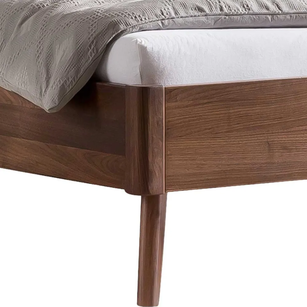 Wohnen Braune Möbel|Graue Möbel*140x200 Bettgestell in Nussbaum Braun - Nigari