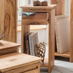 Wohnen 30x30 Blumenhocker aus Wildeiche Massivholz - Anndra