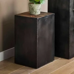 Wohnen 30x30 Blumenständer aus Hartholz & Metall - Marlo