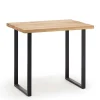 Wohnen 120x80 cm Bar Tisch aus Wildeiche & Stahl - Karmini