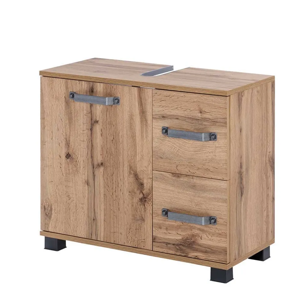 Wohnen 65x59 cm Becken-Unterschrank in Holz Optik - Iskro