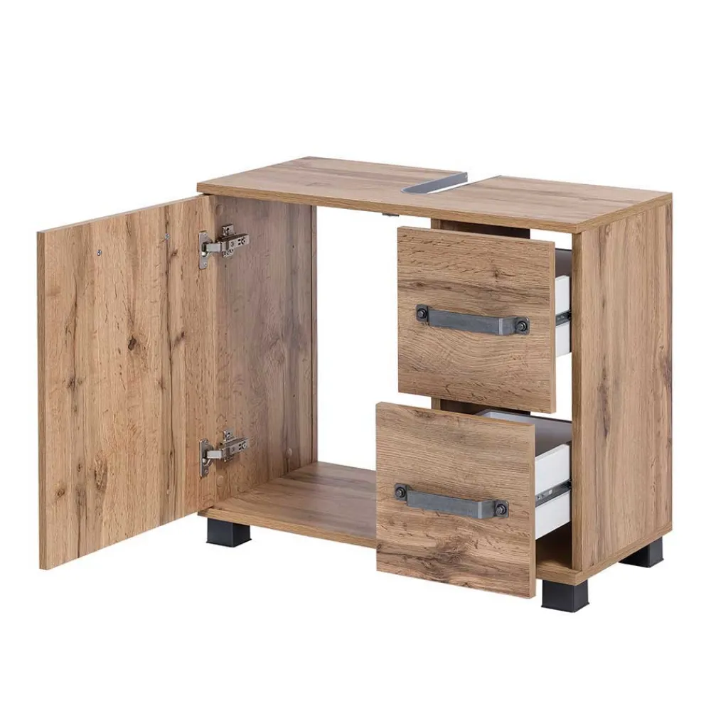 Wohnen 65x59 cm Becken-Unterschrank in Holz Optik - Iskro