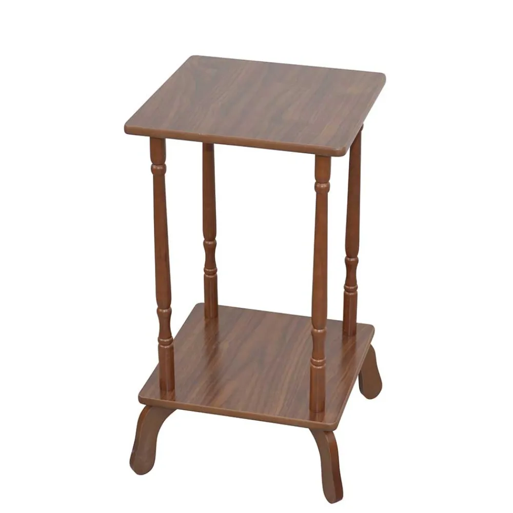 Wohnen 33x33 cm Beistelltisch in Nussbaumfarben - Edmond