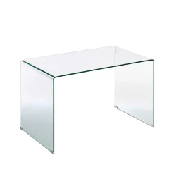 Wohnen 125x70 cm Design Schreibtisch aus Glas - Fire