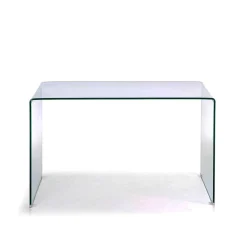 Wohnen 125x70 cm Design Schreibtisch aus Glas - Fire